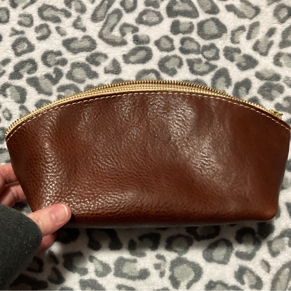 Eclipse Makeup Bag Nutmeg Portland Leather Goods